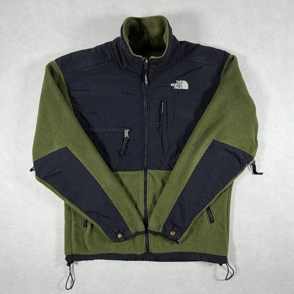 Vintage The North Face Denali Fleece Jacket Mens Medium Olive Green Full Zip